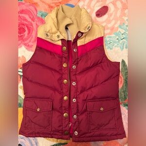 Old Navy Red and Tan Vest